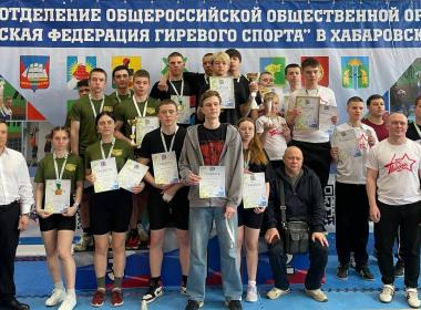 Курсанты Центра «ВОИН» собрали россыпь медалей на чемпионате и первенстве Хабаровского края по гиревому спорту